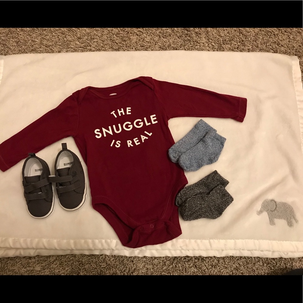 Hodgepodge baby boy clothes and shoes 6-9months